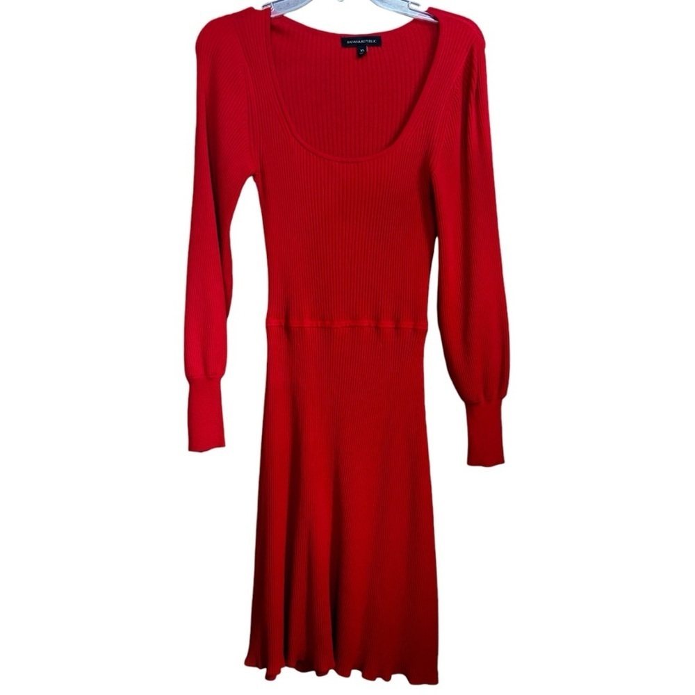 BANANA REPUBLIC RED SWEATER DRESS